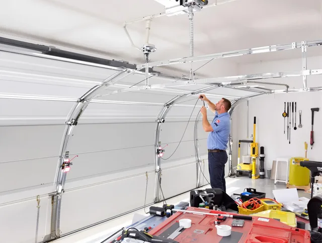 Garage door cable repair service by Stoneham Garage Door Repair in Stoneham