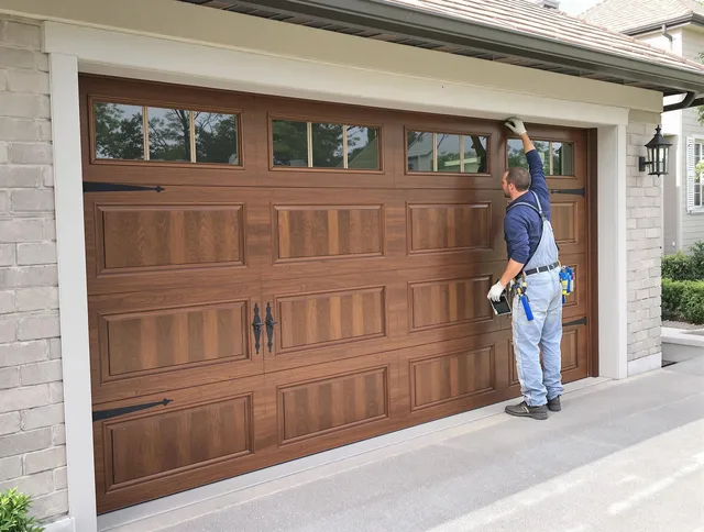 Custom garage door showcase by Stoneham Garage Door Repair in Stoneham