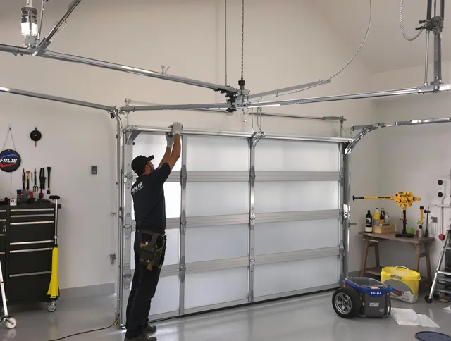 Stoneham Garage Door Repair certified team performing precision garage door installation in Stoneham