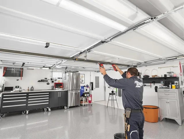 Overhead garage door repair service by Stoneham Garage Door Repair in Stoneham